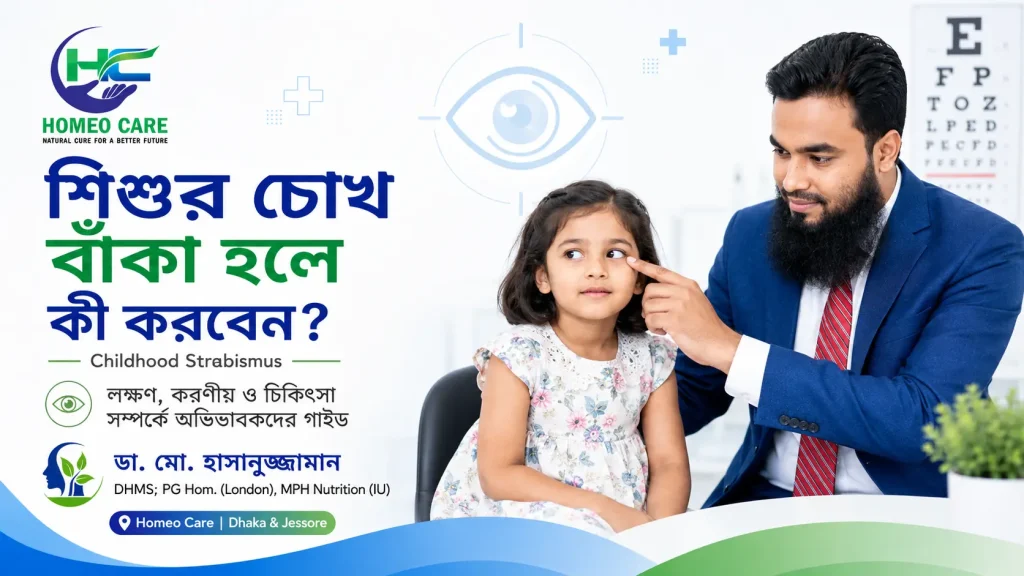 শিশুর চোখ বাঁকা হলে করণীয় ও Childhood Strabismus চিকিৎসা সম্পর্কে ডা. মো. হাসানুজ্জামানের পরামর্শ
